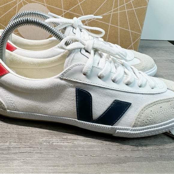 Veja White and Navy Sneakers - Picture 5 of 8